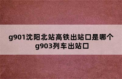 g901沈阳北站高铁出站口是哪个 g903列车出站口